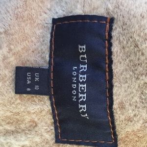 Burberry Caramel Leather Shearling Coat Size 8